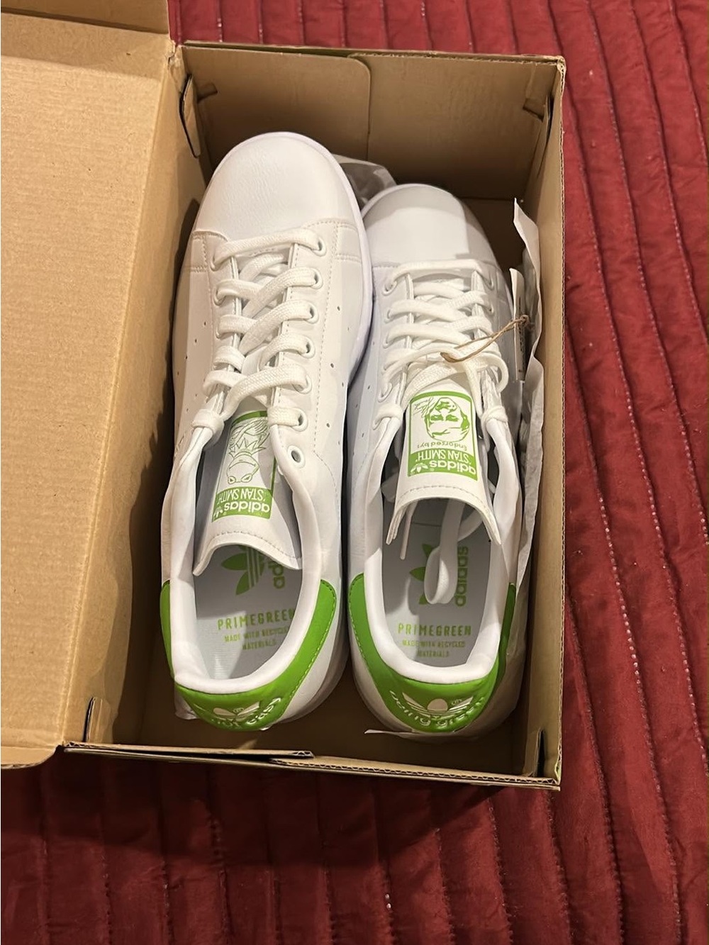 Adidas Stan Smith White & Green Casual Sneakers